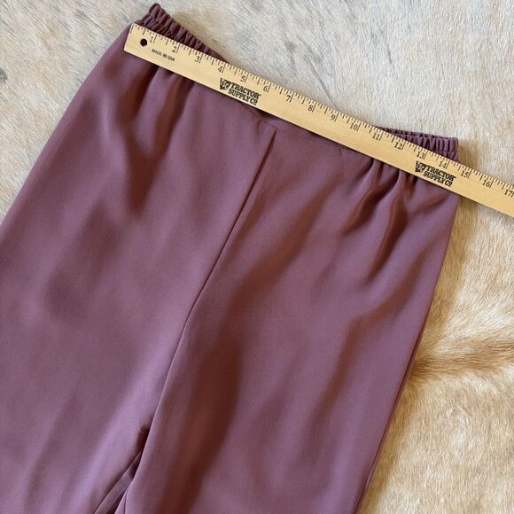 Maya Brooke Chiffon Sheer Pant Duster Set Women 8 Mauve Wedding Party Evening - Picture 13 of 16